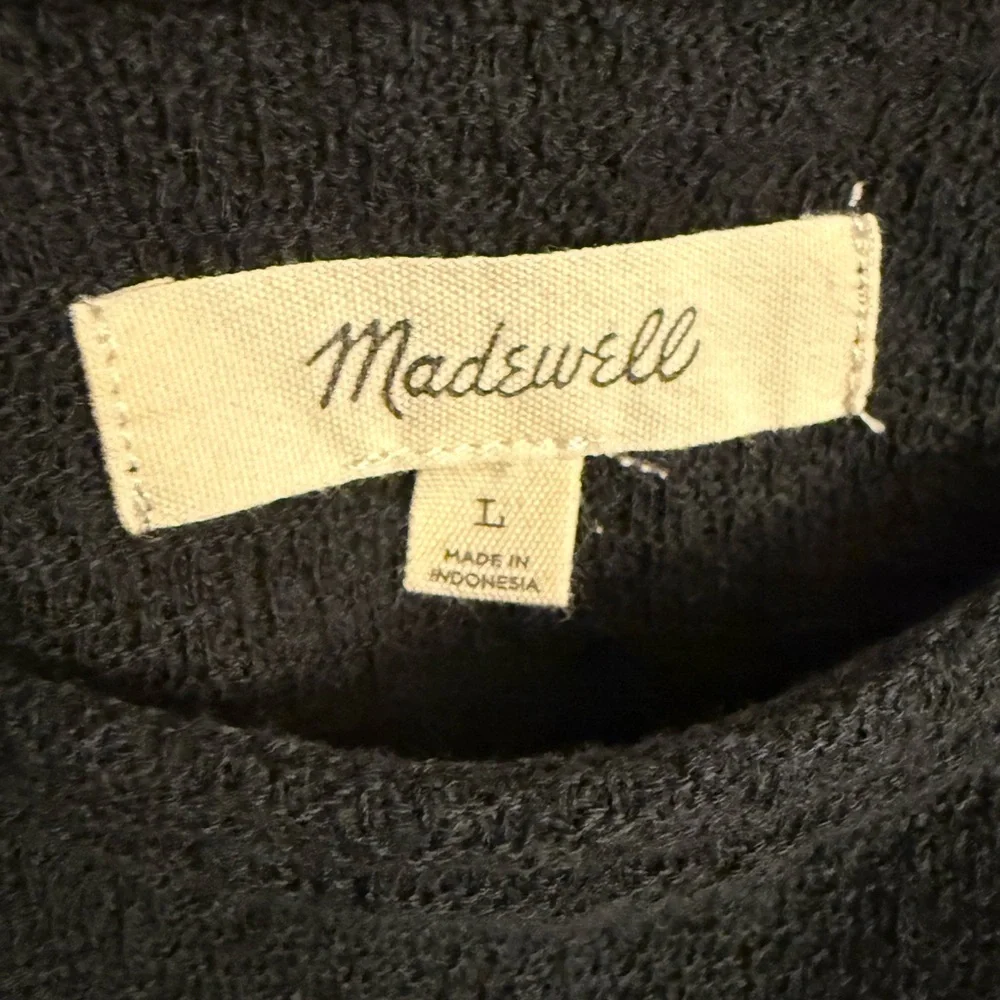 Madewell Texture & Thread Eyelet Mix Ruffle-Sleeve Top Sz Large Whimsigoth Boho - Picture 13 of 14